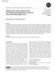 Research paper thumbnail of Political and ethical dilemmas in multi-agency participatory research: The role of the buffer zone