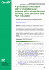 Research paper thumbnail of A polarization switchable active integrated array antenna with a single-lambda slot-ring Gunn oscillator and PSK modulator