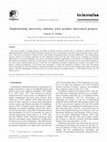 Research paper thumbnail of Implementing University-Industry Joint Product Innovation Projects