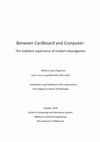 Research paper thumbnail of Between cardboard and computer: the hobbyist experience of modern boardgames