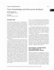 Research paper thumbnail of Tacit Knowledge and Discourse Analysis