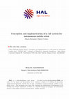 Research paper thumbnail of Conception and implementation of a call system for autonomous mobile robot