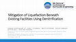 Research paper thumbnail of Mitigation of liquefaction beneath existing facilities using denitrification