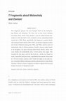 Research paper thumbnail of 7 Fragments about Melancholy and Zionism