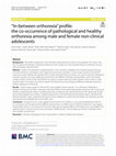 Research paper thumbnail of “In-between orthorexia” profile: the co-occurrence of pathological and healthy orthorexia among male and female non-clinical adolescents