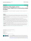 Research paper thumbnail of Validation of the Arabic version of the 35-item TEMPS-M in a community sample of adults