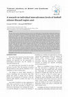 Research paper thumbnail of A research on individual innovativeness levels of football referees (Kocaeli region case)