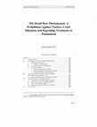 Research paper thumbnail of The Death Row Phenomenon: A Prohibition Against Torture, Cruel, Inhuman and Degrading Treatment or Punishment