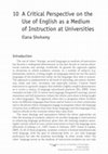 Research paper thumbnail of English-medium instruction at universities: global challenges