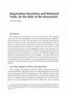 Research paper thumbnail of (2024, just published) Deportation narratives and historical truth: on the role of the researcher (in: Cristina Alù, Ilaria Bracaglia, Lucas Iannuzzi, Elia Morelli, Claudia Nieddu, Francesco Reali (eds.), Problemi di verità: fatto storico tra manipolazioni e racconti canonici, Pisa: Pisa UP)