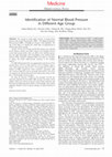 Research paper thumbnail of Identification of Normal Blood Pressure in Different Age Group