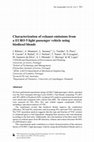 Research paper thumbnail of Characterization of exhaust emissions from a EURO 5 light passenger vehicle using biodiesel blends