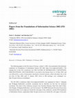 Research paper thumbnail of Editorial Papers from the Foundations of Information Science 2002 (FIS 2002)