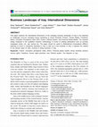 Research paper thumbnail of Business Landscape of Iraq: International Dimensions