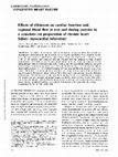 Research paper thumbnail of Effects of diltiazem on cardiac function and regional blood flow at rest and during exercise in a conscious rat preparation of chronic heart failure (myocardial infarction)