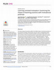 Research paper thumbnail of Learning-oriented motivation: Examining the impact of teaching practices with motivational potential