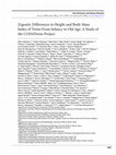 Research paper thumbnail of Zygosity Differences in Height and Body Mass Index of Twins From Infancy to Old Age: A Study of the CODATwins Project