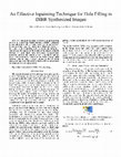 Research paper thumbnail of An effective inpainting technique for hole filling in DIBR synthesized images