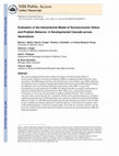 Research paper thumbnail of Evaluation of the interactionist model of socioeconomic status and problem behavior: A developmental cascade across generations