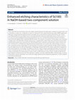 Research paper thumbnail of Enhanced etching characteristics of Si{100} in NaOH-based two-component solution