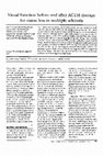 Research paper thumbnail of Visual function before and after ACTH therapy for vision loss in multiple sclerosis