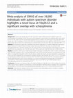 Research paper thumbnail of Meta-analysis of GWAS of over 16,000 individuals with autism spectrum disorder highlights a novel locus at 10q24.32 and a significant overlap with schizophrenia