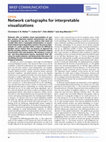 Research paper thumbnail of Network cartographs for interpretable visualizations