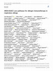 Research paper thumbnail of ARIA‐EAACI care pathways for allergen immunotherapy in respiratory allergy