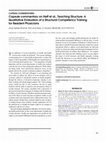 Research paper thumbnail of Capsule commentary on Neff et al., Teaching Structure: A Qualitative Evaluation of a Structural Competency Training for Resident Physicians