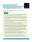 Research paper thumbnail of From paper to practice: Sexuality education policies and their implementation in Ghana