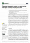 Research paper thumbnail of Kinetic Study of Anaerobic Digestion of Compost Leachate from Organic Fraction of Municipal Solid Waste