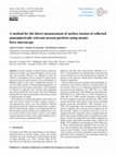 Research paper thumbnail of A method for the direct measurement of surface tension of collected atmospherically relevant aerosol particles using atomic force microscopy