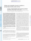 Research paper thumbnail of Genetic and nongenetic sources of variation in phospholipid transfer protein activity