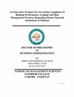 Research paper thumbnail of An Innovative Prospect for Governing Compliance in Banking Performance: Leading with Risk  Management Practices Regarding Islamic Financial Institutions of Pakistan