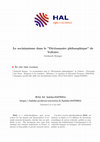 Research paper thumbnail of Le socinianisme dans le "Dictionnaire philosophique" de Voltaire