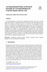 Research paper thumbnail of An Experimental Study on Flexural Strength of Corroded-Reinforced Concrete Beam with Fly Ash