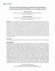 Research paper thumbnail of The role of Power Purchase Agreements for the promotion of green energy and the transition to a zero carbon economy