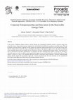 Research paper thumbnail of Corporate Entrepreneurship and Innovation in the Renewable Energy Field