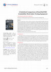 Research paper thumbnail of A Statistical Comparison of Bond Ball Mill Grindability Work Index Testing Equipment