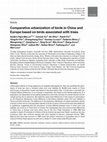 Research paper thumbnail of Comparative urbanization of birds in China and Europe based on birds associated with trees