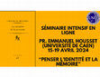 Research paper thumbnail of Séminaire "Penser l'identité et la mémoire"