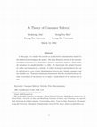 Research paper thumbnail of A theory of consumer referral