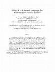 Research paper thumbnail of Coala- a formal language for coordinated atomic actions