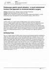 Research paper thumbnail of Endoscopic gastric pouch plication - a novel endoluminal incision free approach to revisional bariatric surgery