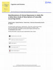 Research paper thumbnail of Manifestations of clinical depression in daily life: a daily diary study of descriptions of naturally occurring events