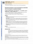 Research paper thumbnail of Elevated first-trimester uric acid concentrations are associated with the development of gestational diabetes