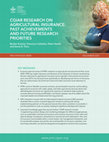 Research paper thumbnail of CGIAR research on agricultural insurance: Past achievements and future research priorities