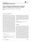 Research paper thumbnail of Drivers, challenges and opportunities of forage technology adoption by smallholder cattle households in Cambodia