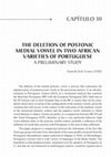 Research paper thumbnail of The Deletion Of Postonic Medial Vowel In Two African Varieties Of Portuguese: A Preliminary Study