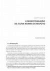 Research paper thumbnail of A Monotongação De/Ei/Na Norma de Maputo